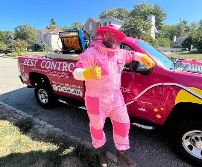 Pops Pest Control technician with truck
